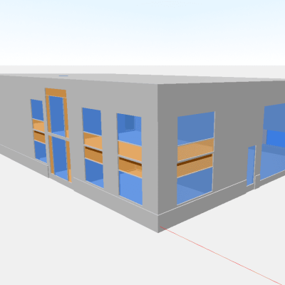 Transmissieberekening en ventilatie warmteverlies berekening voor een bedrijfshal